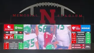 Huskers Roll Past Hawks, Salute Hall of Famer Osborne