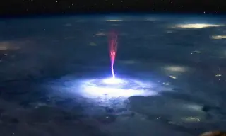 ISS Captures Rare High-Altitude Lightning: Red Sprites and Other Transient Luminous Events