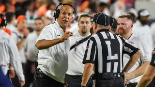 Virginia Tech coach calls cadet high-five penalty 'un-American' after TD
