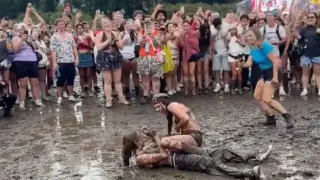Rain-Soaked Lollapalooza 2026 Breeds Spontaneous Mud-Wrestling Event