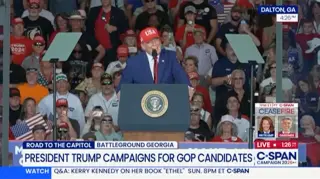 Trump’s Georgia Rally: Physical Jabs, Pro Athlete Support, and Protest Disruptions