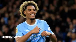 City teen Floyd Samba fires debut double in 5-0 Norwich win
