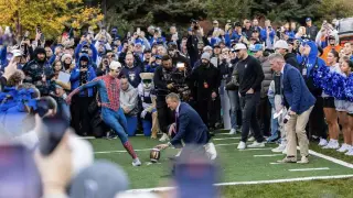 BYU Fan in Spider-Man Suit Wins $3M at ESPN's Provo GameDay