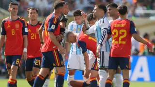 Olmo denies sparking Ayala clash after Spain's World Cup final win