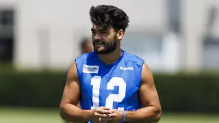 Rams WR Puka Nacua sidelined from practice with hip injury