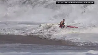 Lifeguards rescue boy from dangerous Santa Cruz surf amid massive swells