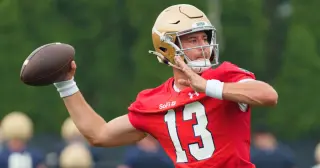 Carr Looks Ready as Notre Dame QBs Impress on Fall Camp Day 1