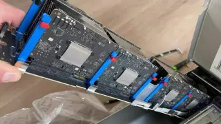 Apple's AI server packs 32 processors into a dense 2U chassis