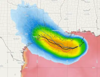 Gulf low pressure system targets Texas coast for midweek rainfall