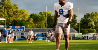 Derrick Moore Breaks Out for Lions in Camp Return