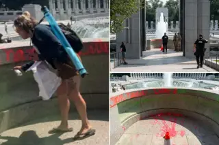 Kentucky woman indicted for vandalizing WWII Memorial with bubble soap and red graffiti
