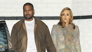 Bianca Censori Wears Sheer Pastel Bodysuit in Night Out with Kanye West at Chateau Marmont