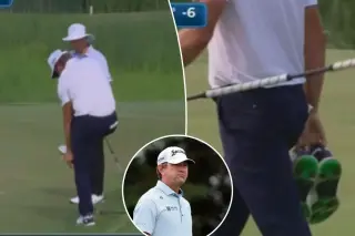 Glover takes off shoes on 10th hole, sparking spike-mark chatter at 3M Open