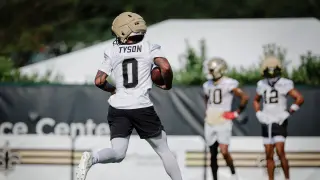 Tyson Debuts as Saints Kick Off Camp Day 1