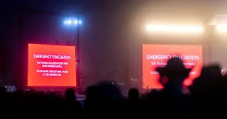Stagecoach winds trigger evacuation and brief lineup shake-up