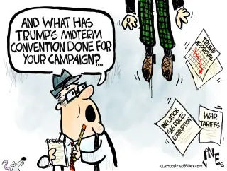 Daily Kos cartoonist Clay Jones uses midterms satire to highlight site’s financial crisis