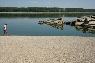 Drought reveals WWII-era ships along the Danube, snarling European river traffic