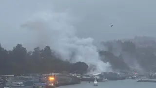 Newport seafood plant fire contained after ammonia fears; economic impact looms