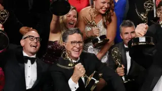 Colbert’s Old Writing Team Reunites for Emmys 2026 With Mariska Hargitay