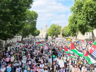 London rally demands UK action and arms embargo over Gaza crisis
