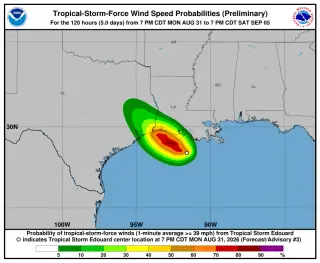Houston Braces for Edouard's Modest Coastal Arrival