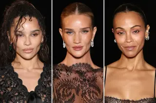 Saint Laurent's 10th Anniversary Show Blends Gold Opulence with Sheer Lace