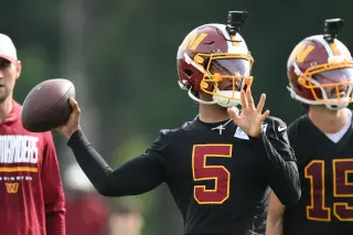Commanders offense starts cooking in first padded practice