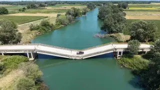Impatient Locals Cross Buckled Greek Bridge to Bypass Detour