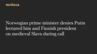 Nordic Leaders Clash Over Putin Call Amid European Diplomatic Fractures
