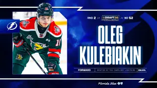 Lightning land 18-year-old forward Oleg Kulebiakin at No. 52 in 2026 NHL Draft