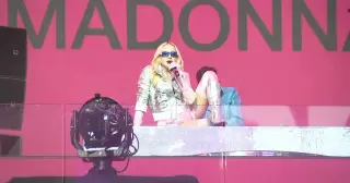 Madonna Stages 15-Minute Pop-Up in Times Square for Pride Month