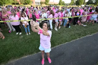 Pink-clad supporters rally behind Lindsay Clancy at Massachusetts murder trial