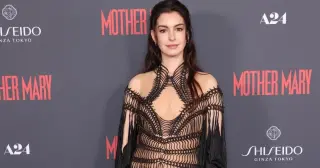 Anne Hathaway Wows in Braless, Anatomical Heart Gown for Mother Mary