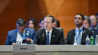 Herzog's Baku speech triggers walkouts from Iran, Turkey, and others, while Qatari Emir stays