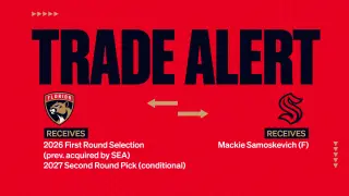 Panthers land 2026 first-round pick and 2027 second-round pick from Kraken in Samoskevich trade