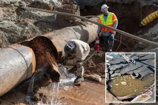 Century-old 36-inch West Hollywood water main ruptures, flooding Sunset Boulevard