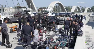 LAPD Cracks Down on Minibike Takeover on Downtown LA’s 6th Street Bridge
