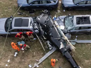Six Dead After Midair Helicopter Collision Over Rio Sparks EV Dealer Fire