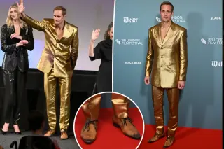 Skarsgård's Transparent YSL Shoes Spark Debate at 'Wicker' Premiere