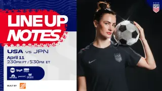 USWNT Faces Japan in San Jose: Starting XI Preview