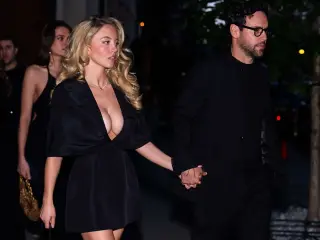 Sydney Sweeney Steals the Spotlight in a Plunging LBD with Scooter Braun in NYC