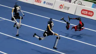 Beijing's World Humanoid Games Put Fast Bots, Sparks and Setbacks on Display