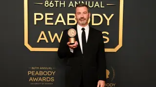 Kimmel Accepts Peabody as He Defends Comedy About Presidents