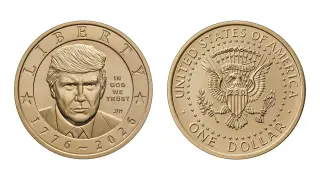 Trump portrait on $1 coin launches from U.S. Mint, stirring legality questions