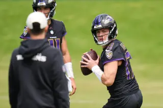 Undrafted Heisman finalist Pavia seeks a path to the Ravens' QB room