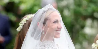 Harriet Sperling Wears On-Loan Pragnell Tiara at Royal Wedding