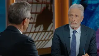 Stewart reacts to Kushner denial read by author on Daily Show