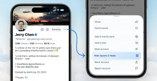 Bluesky lets you hide specific users' reposts and adds thread post counts in beta