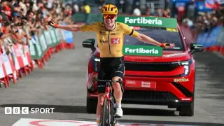 Leknessund defies odds for first Grand Tour stage win in alpine Vuelta stage