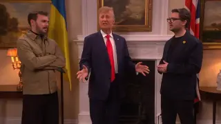 SNL UK's Cold Open Features First Crossover with SNL's James Austin Johnson as Trump